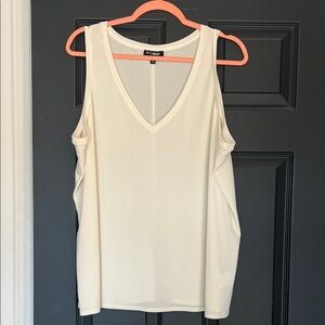 Express Cream V-Neck Tank Top